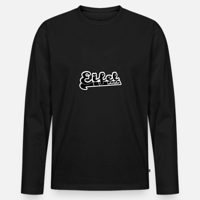 Eifel what else | Eifel Design - Männer Premium Bio Langarmshirt - Schwarz