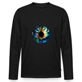 Eye of the wolf - Men's Premium Organic Long Sleeve Shirt - black - Front - Nico (187cm)