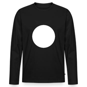 Kreis - Männer Premium Bio Langarmshirt - Schwarz - Vorne - Nico (187cm)