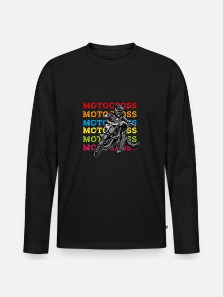 Motocross - Men's Premium Organic Long Sleeve Shirt - black