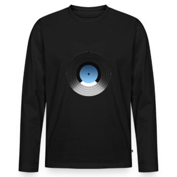 VINYL - T-shirt manches longues Premium bio Homme - noir - Devant - Nico (187cm)