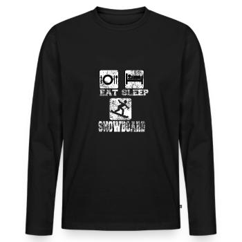 Snowboard Snowboarden - Männer Premium Bio Langarmshirt - Schwarz - Vorne - Nico (187cm)