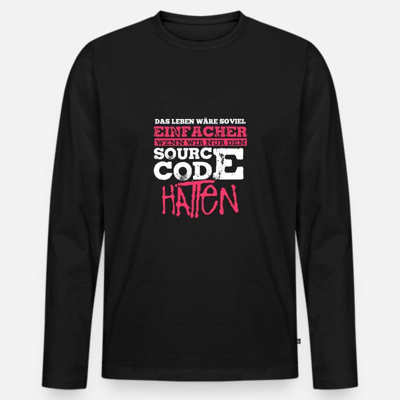 Programmierer - Männer Premium Bio Langarmshirt - Schwarz