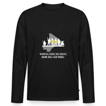 Soldier military Bundeswehr Mali use - Men's Premium Organic Long Sleeve Shirt - black - Front - Nico (187cm)