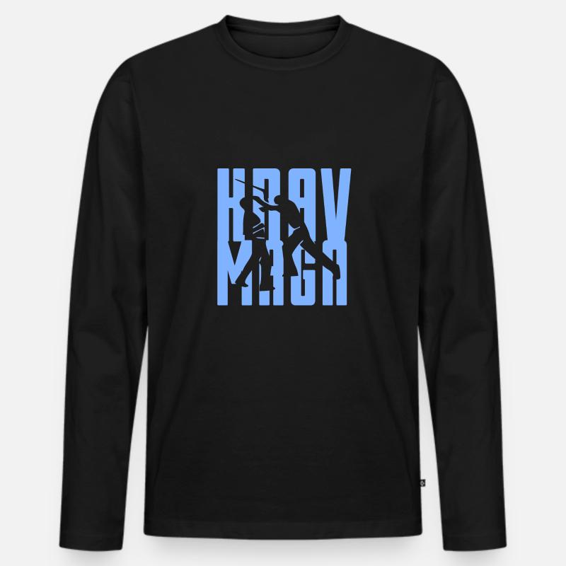 Krav Maga - Männer Premium Bio Langarmshirt - Schwarz