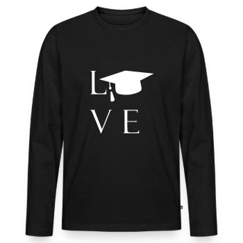 L’école d’amour est diplômée de Bachelor Master - T-shirt manches longues Premium bio Homme - noir - Devant - Nico (187cm)