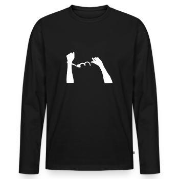 Handcuffs liberate liberation - Men's Premium Organic Long Sleeve Shirt - black - Front - Nico (187cm)