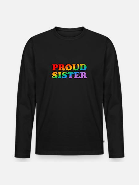 Proud sister - Men's Premium Organic Long Sleeve Shirt - black
