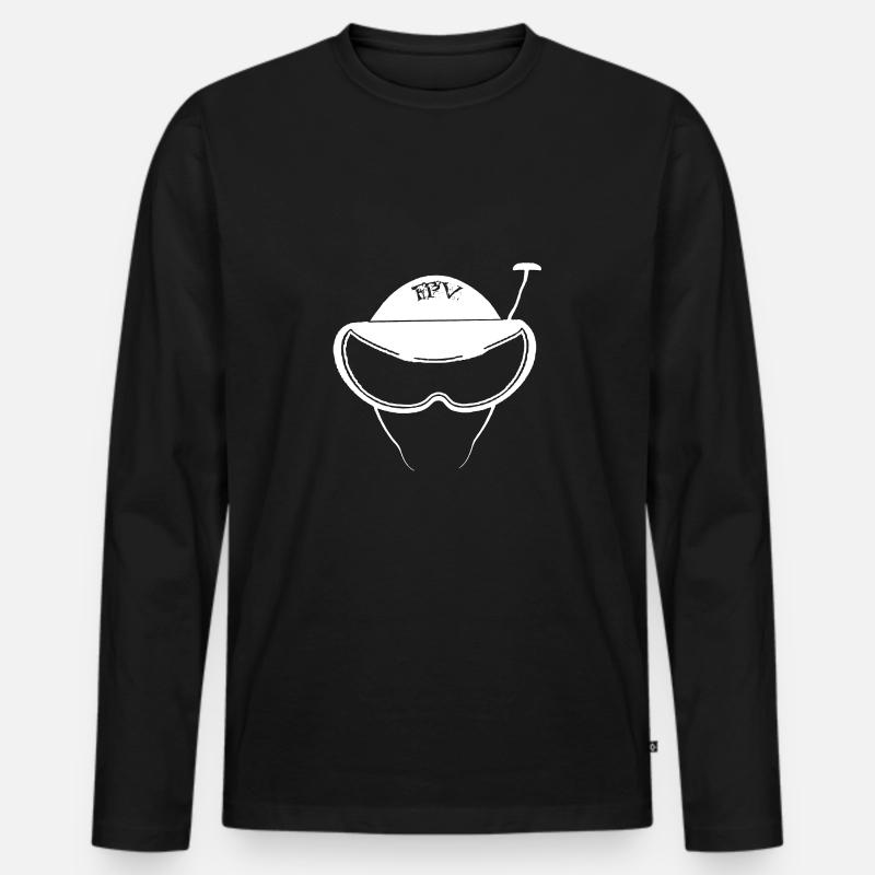 FPV Pilot - Männer Premium Bio Langarmshirt - Schwarz