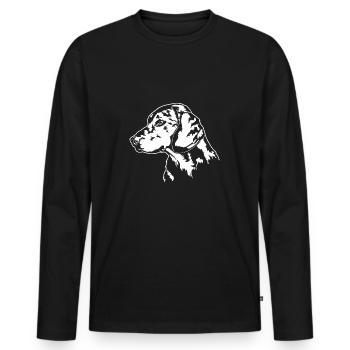 ALPINE DACHSBRACKE Portrait de chien Wilsigns - T-shirt manches longues Premium bio Homme - noir - Devant - Nico (187cm)