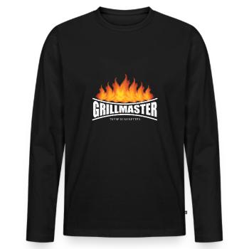BBQ Barbecue Grillmaster il n’y a pas mieux - T-shirt manches longues Premium bio Homme - noir - Devant - Nico (187cm)