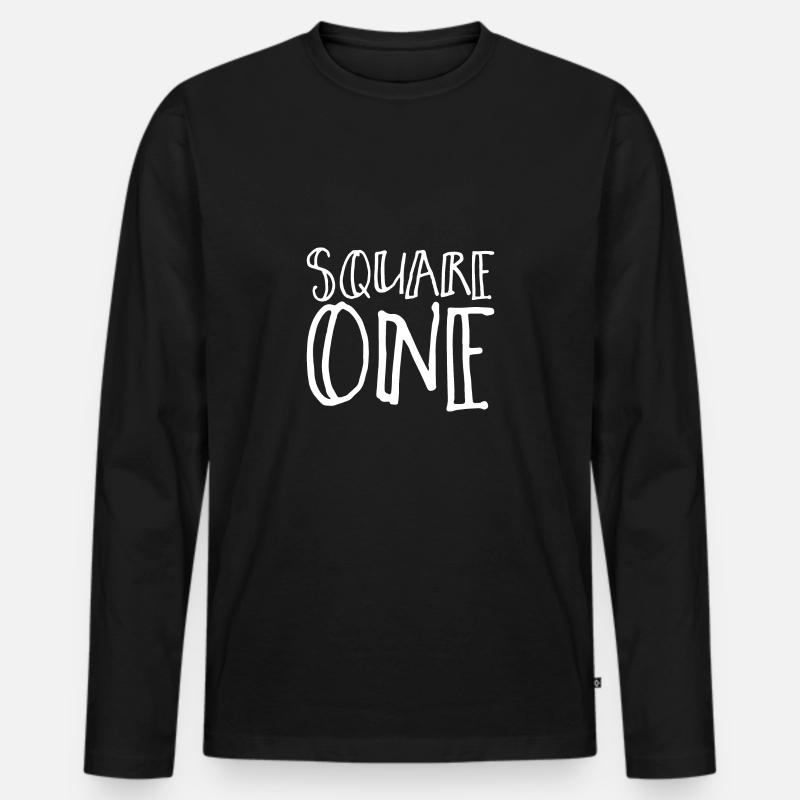 Platz eins - Männer Premium Bio Langarmshirt - Schwarz