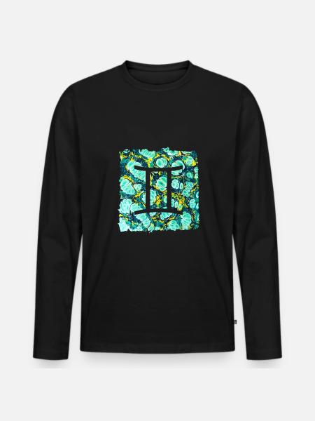 Gemini E 241 - Men's Premium Organic Long Sleeve Shirt - black