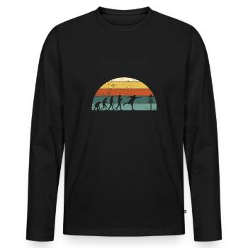Disc Golf - Disc Golfing Player Ultimate Frisbee - Men's Premium Organic Long Sleeve Shirt - black - Front - Nico (187cm)