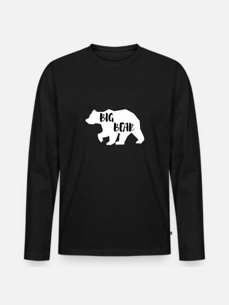 Big Bear Baer Parent Tshirt - Men's Premium Organic Long Sleeve Shirt - black