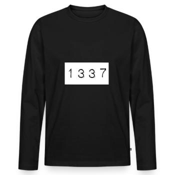 1337 Cs: Go shirt, great gift idea - Men's Premium Organic Long Sleeve Shirt - black - Front - Nico (187cm)