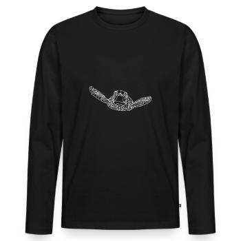 Polygon Meeresschildkröte - Männer Premium Bio Langarmshirt - Schwarz - Vorne - Nico (187cm)