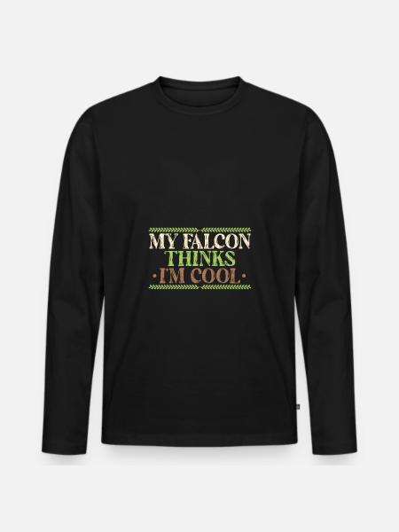 Falconry Sports - Men's Premium Organic Long Sleeve Shirt - black