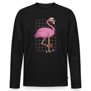 Tischtennis Outfit Damen Katze - Männer Premium Bio Langarmshirt - Schwarz - Vorne - Nico (187cm)
