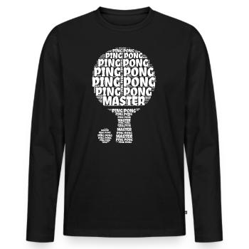 Tischtennisschläger Ping Pong Master Ball - Men's Premium Organic Long Sleeve Shirt - black - Front - Nico (187cm)