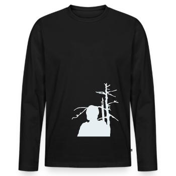 soldat - T-shirt manches longues Premium bio Homme - noir - Devant - Nico (187cm)