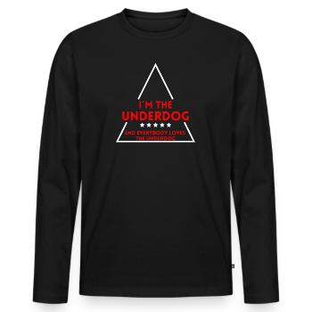 UNDERDOG - Badass - Men's Premium Organic Long Sleeve Shirt - black - Front - Nico (187cm)