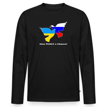 Peace - Men's Premium Organic Long Sleeve Shirt - black - Front - Nico (187cm)