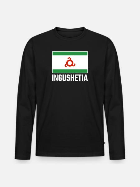 Ingouchie Inguschetia Drapeau ingouche Ing - T-shirt manches longues Premium bio Homme - noir