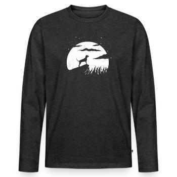 Black and Tan Coonhound - Men's Premium Organic Long Sleeve Shirt - heather anthracite - Front - Nico (187cm)