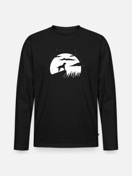 Cur bouche noire - T-shirt manches longues Premium bio Homme - noir