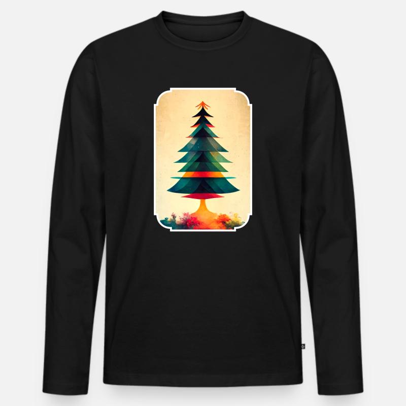 Weihnachtsbaum abheben - Männer Premium Bio Langarmshirt - Schwarz