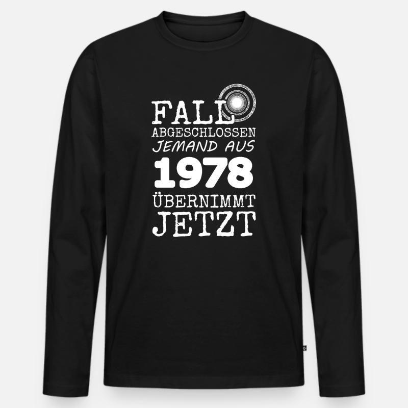 1978 1978 - Männer Premium Bio Langarmshirt - Schwarz
