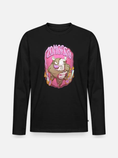 Zombison 3 - T-shirt manches longues Premium bio Homme - noir