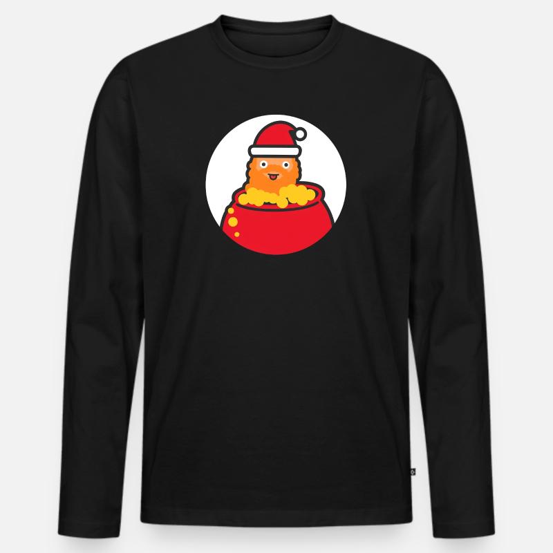 Ginger_cs2-Abzeichen mit Weihnachtsmotiv! - Männer Premium Bio Langarmshirt - Schwarz