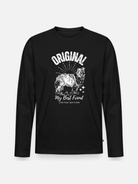 Original Dog My Best Friend - Men's Premium Organic Long Sleeve Shirt - black