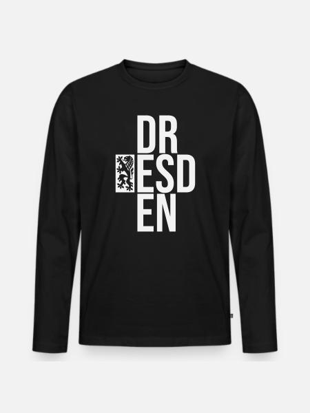 DR ESD EN - Men's Premium Organic Long Sleeve Shirt - black