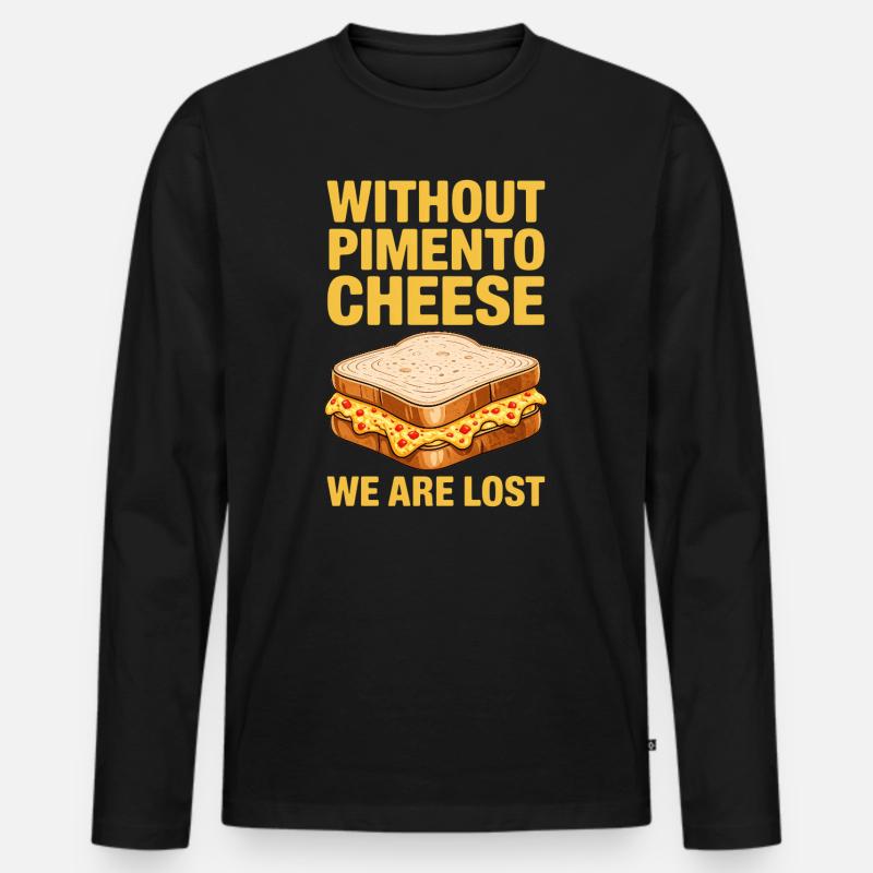 Pimento Cheese Sandwich Golf Geschenk - Männer Premium Bio Langarmshirt - Schwarz