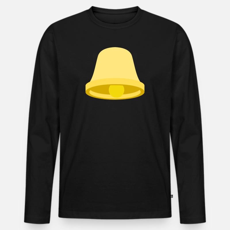 Gelbe Glocke Icon – Minimal - Männer Premium Bio Langarmshirt - Schwarz