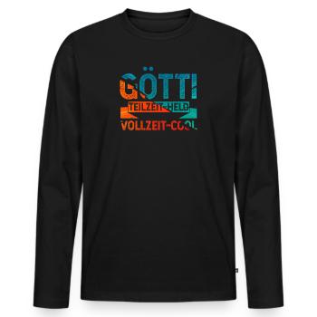 Götti Held - Männer Premium Bio Langarmshirt - Schwarz - Vorne - Nico (187cm)