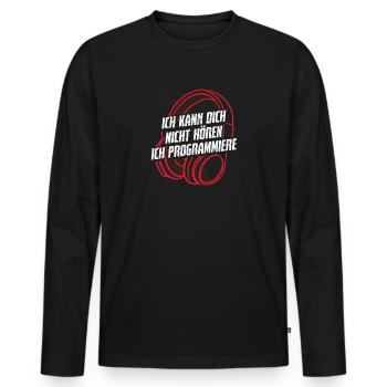Informatik Informatiker Programmierer - Männer Premium Bio Langarmshirt - Schwarz - Vorne - Nico (187cm)