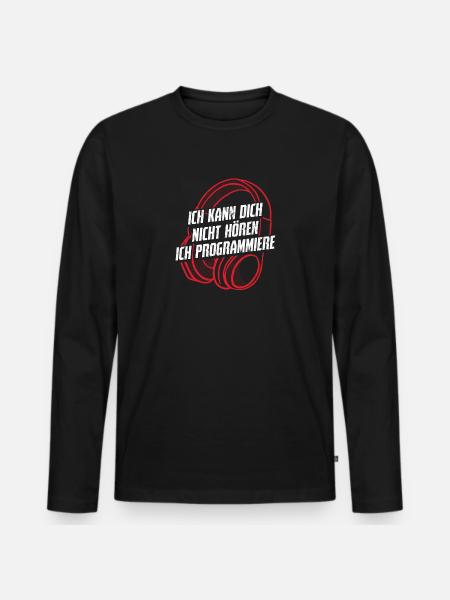 Informatik Informatiker Programmierer - Männer Premium Bio Langarmshirt - Schwarz