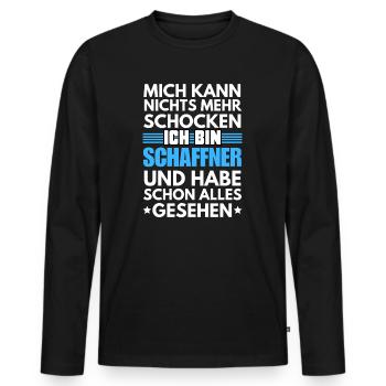 Non-Shockable Conductor - Men's Premium Organic Long Sleeve Shirt - black - Front - Nico (187cm)