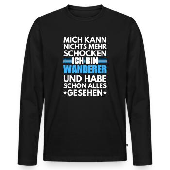 Vagabond non électrocutable - T-shirt manches longues Premium bio Homme - noir - Devant - Nico (187cm)