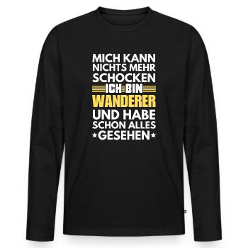 Vagabond non électrocutable - T-shirt manches longues Premium bio Homme - noir - Devant - Nico (187cm)