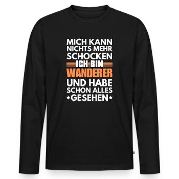 Vagabond non électrocutable - T-shirt manches longues Premium bio Homme - noir - Devant - Nico (187cm)