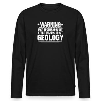 Geology geologist geologist geosciences stones - Men's Premium Organic Long Sleeve Shirt - black - Front - Nico (187cm)