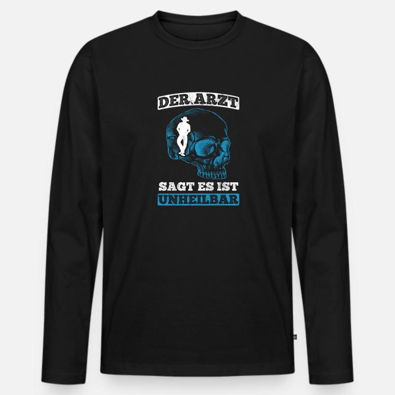 Line Dance Geschenk - Männer Premium Bio Langarmshirt - Schwarz