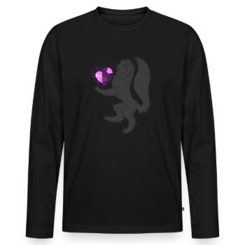 Heraldic (black/purple) - Men's Premium Organic Long Sleeve Shirt - black - Front - Nico (187cm)