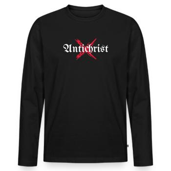 ANTICHRIST Superstar Occult Satan Gothic Paganism - Men's Premium Organic Long Sleeve Shirt - black - Front - Nico (187cm)