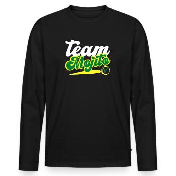 team mojito personalized humor gift idea - Men's Premium Organic Long Sleeve Shirt - black - Front - Nico (187cm)